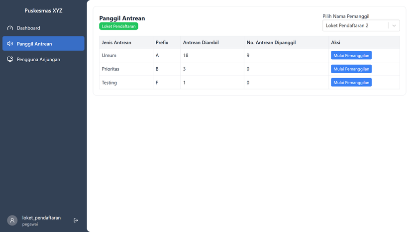 Sistem Antrian Puskesmas screenshot 2
